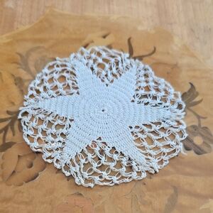 Handmade Vintage Crochet Doily, 6 Pointed Star​